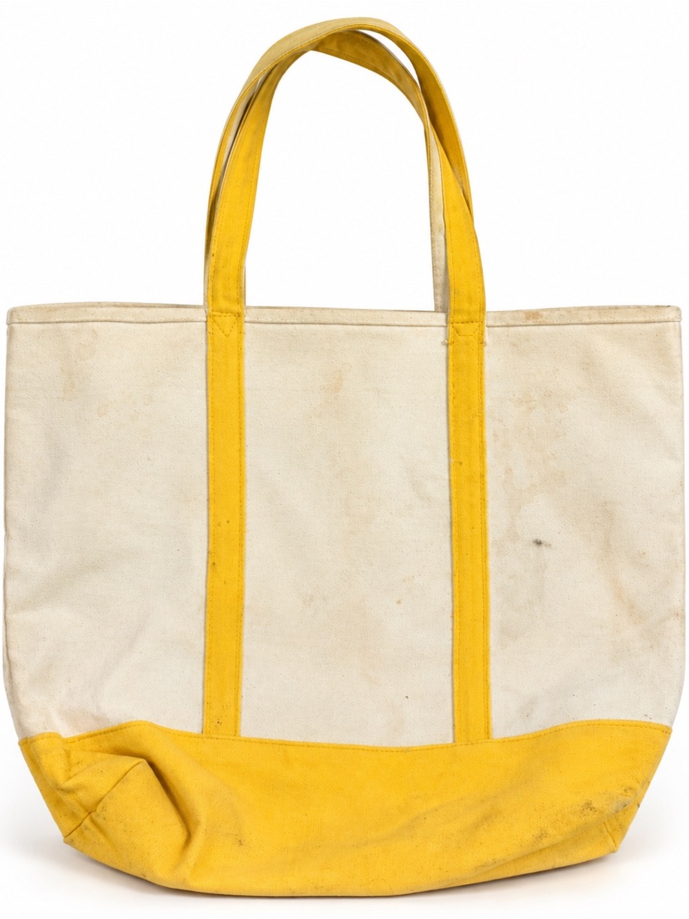 Vintage Canvas Tote Bag – Yellow & Cream Canvas Color